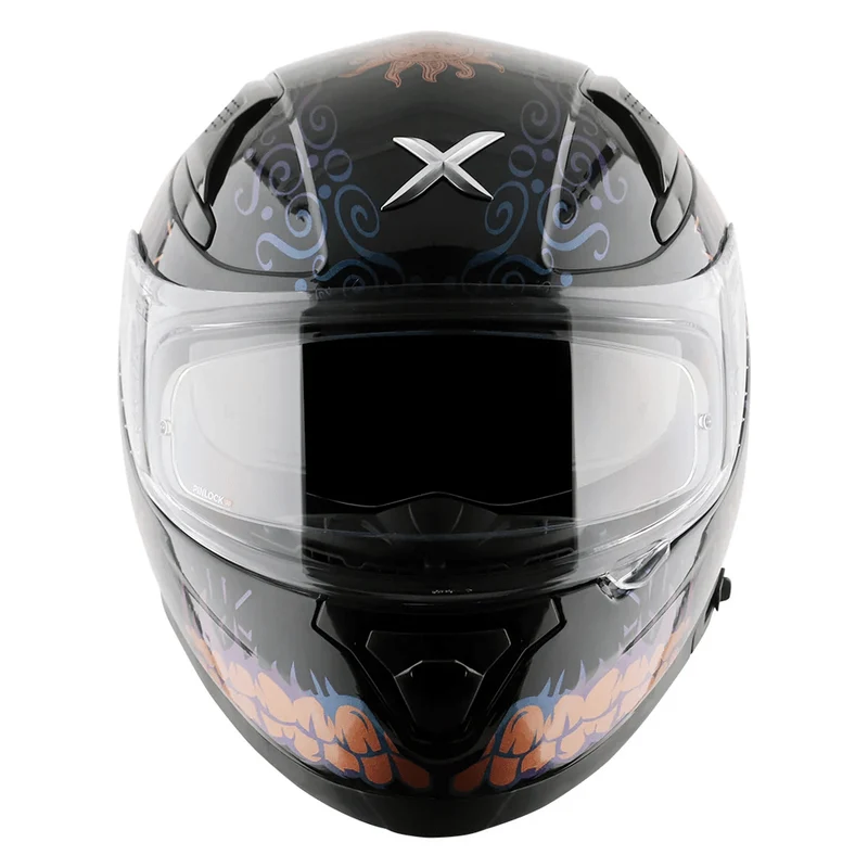 AXOR APEX TRANCE CASCO INTEGRAL DE MOTOCICLETA BLACK GOLD