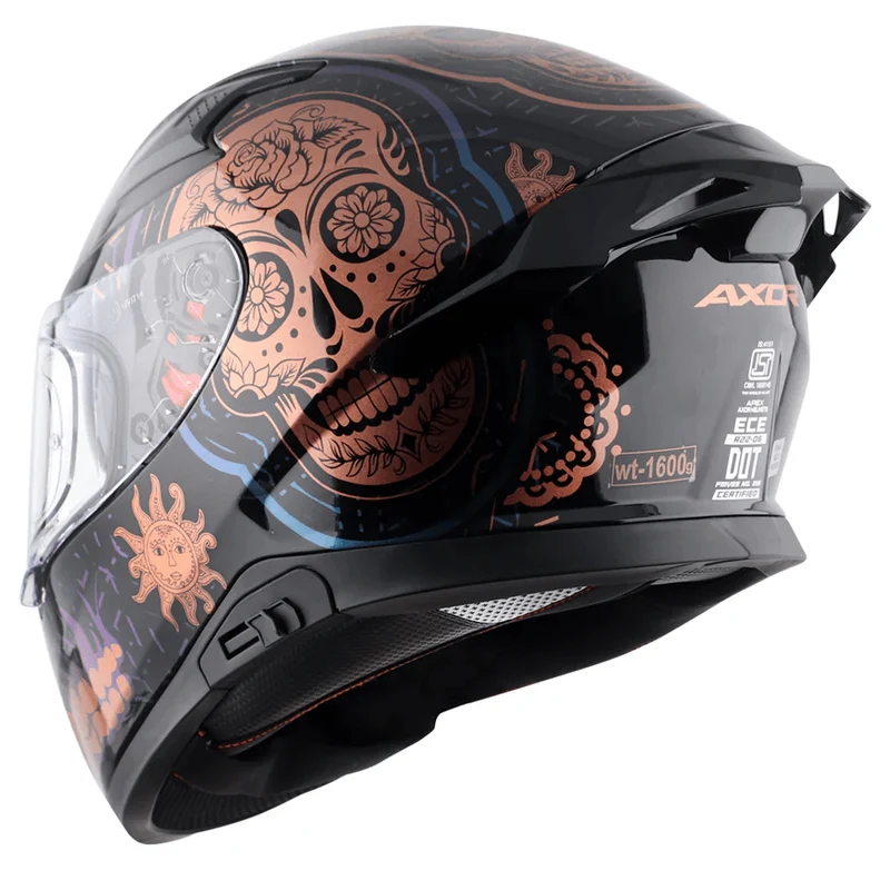AXOR APEX TRANCE CASCO INTEGRAL DE MOTOCICLETA BLACK GOLD