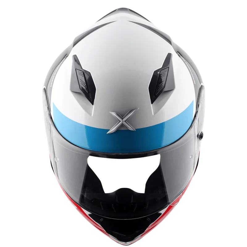 AXOR HUNTER TURBO CASCO ONTEGRAL DE MOTOCICLETA BLANCO-ROJO