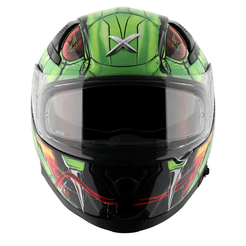 AXOR APEX VENOMOUS DV CASCO INTEGRAL DE MOTOCICLETA NEGRO_VERDE