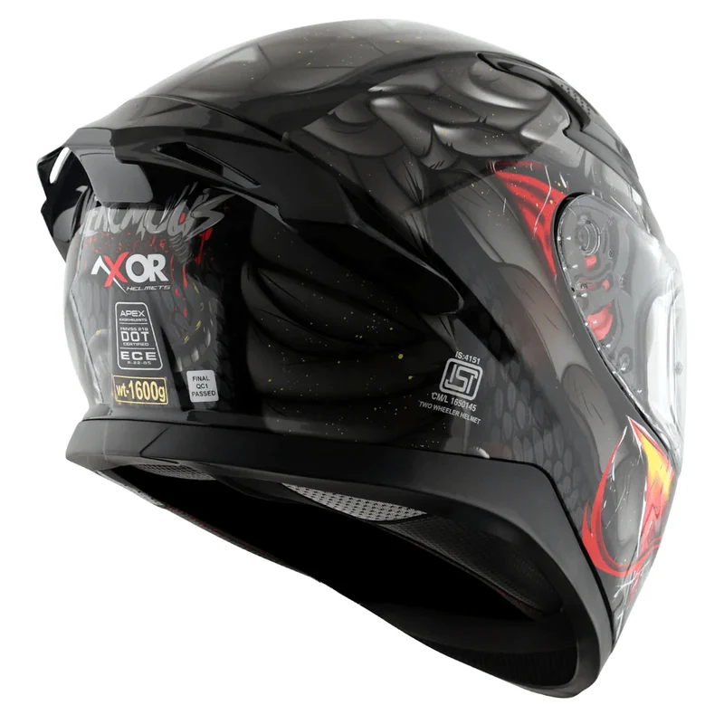 AXOR APEX VENOMOUS DV CASCO INTEGRAL DE MOTOCICLETA NG MATE_GRIS