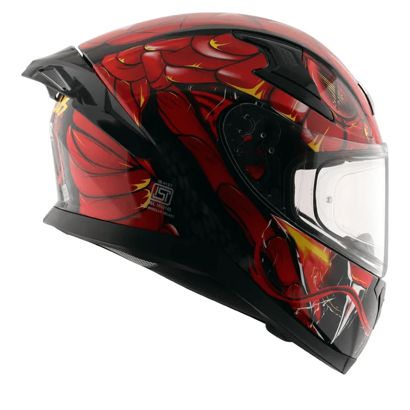AXOR APEX VENOMOUS DV CASCO INTEGRAL DE MOTO NEGRO ROJO
