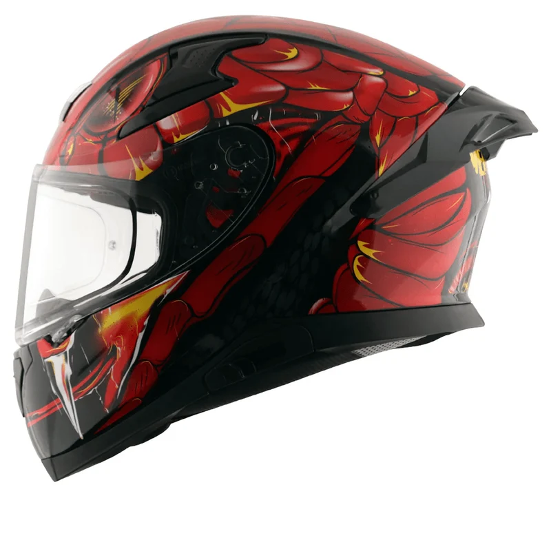 AXOR APEX VENOMOUS DV CASCO INTEGRAL DE MOTO NEGRO ROJO