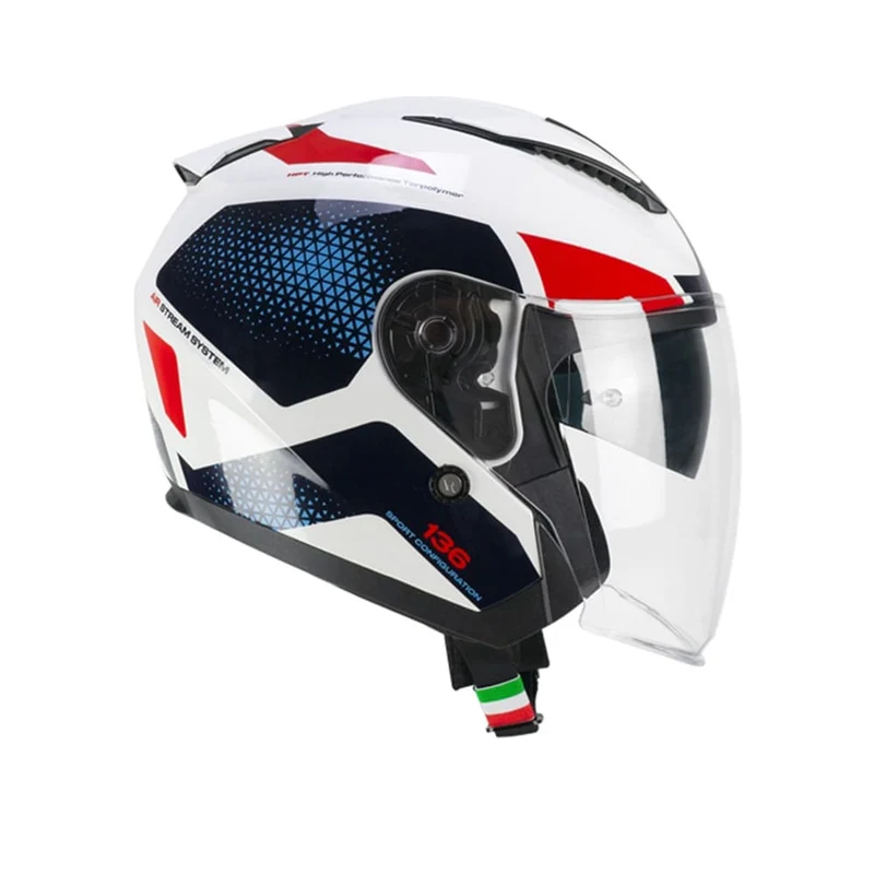 CGM 136G DNA GALAXY JET CASCO MOTO BLANCO AZUL