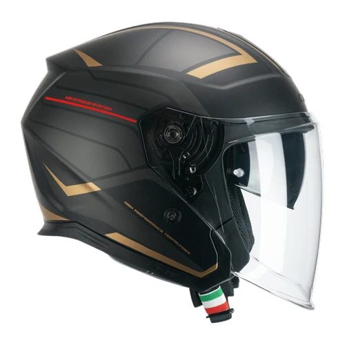 CGM 136S RNA RACE JET CASCO MOTO GRIGIO ROSSO OPACO
