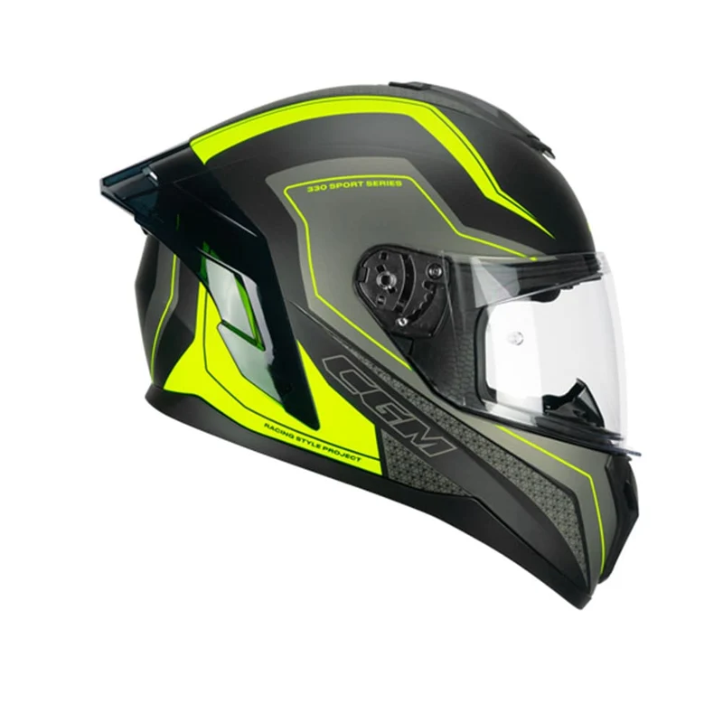 CGM 330G RIOT SPORT Integral Casco Negro Fluo Amarillo Mate