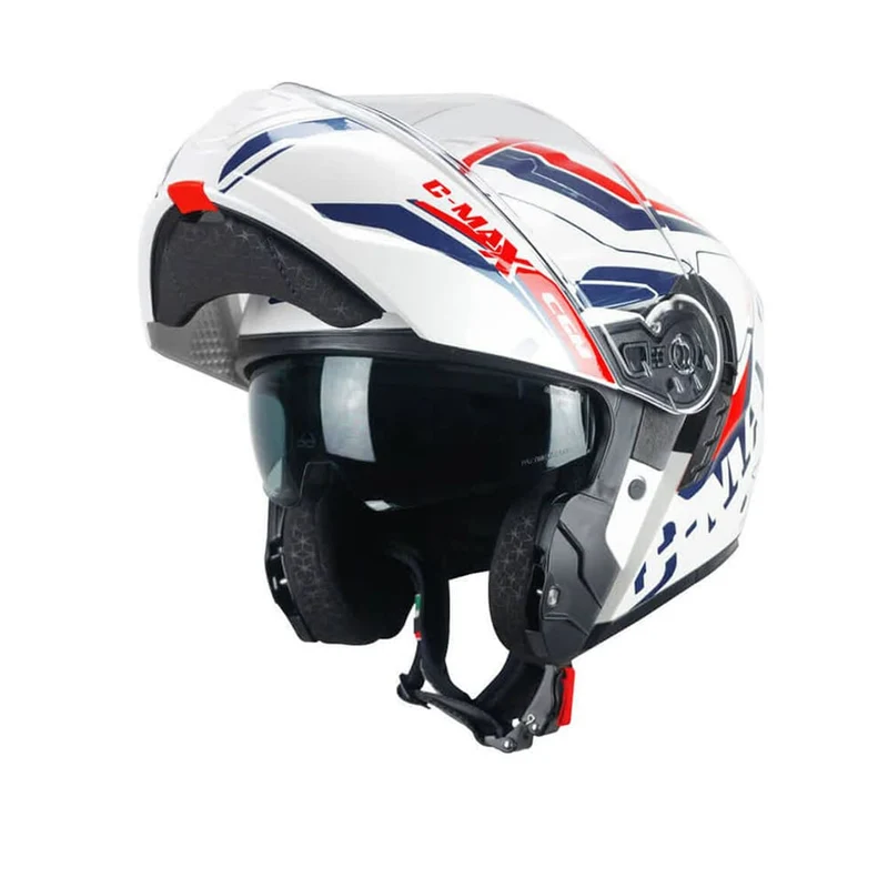 CGM 569G C-MAX City De Moto Casco Modular Azul Blanco Rojo