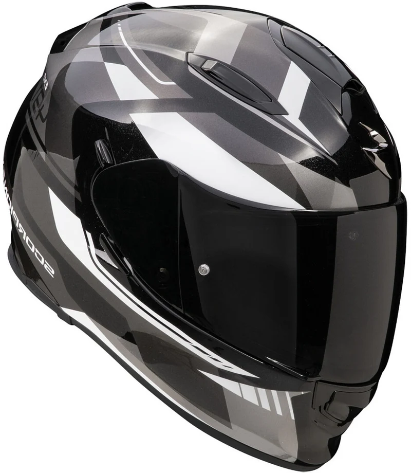 SCORPION CASCOS INTEGRALES EXO-491 ABILIS NEGRO PLATA BLANCO