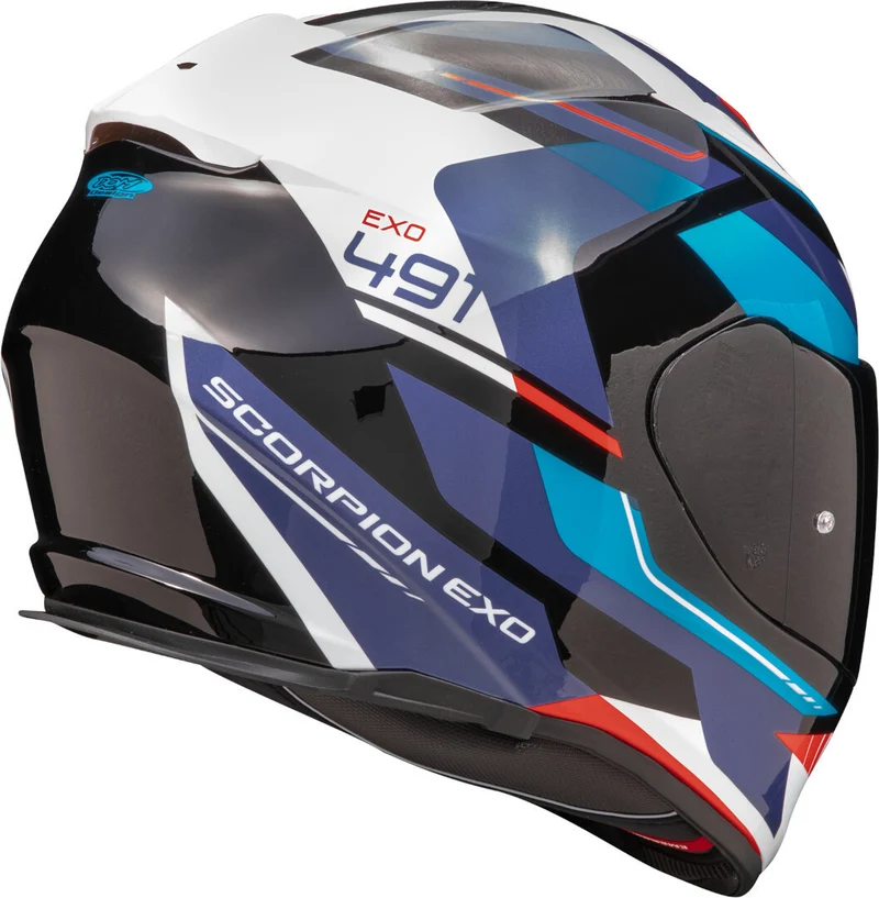 SCORPION CASCOS INTEGRALES EXO-491 ABILIS NEGRO AZUL ROJO