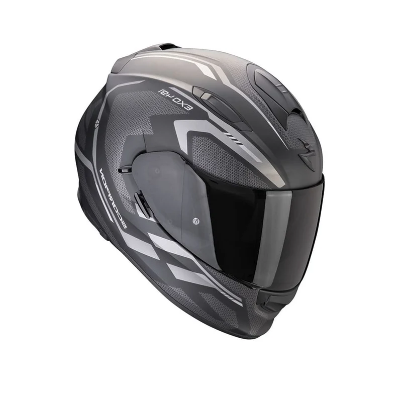 SCORPION CASCOS INTEGRALES EXO 491 KRIPTA NEGRO MATE PLATA