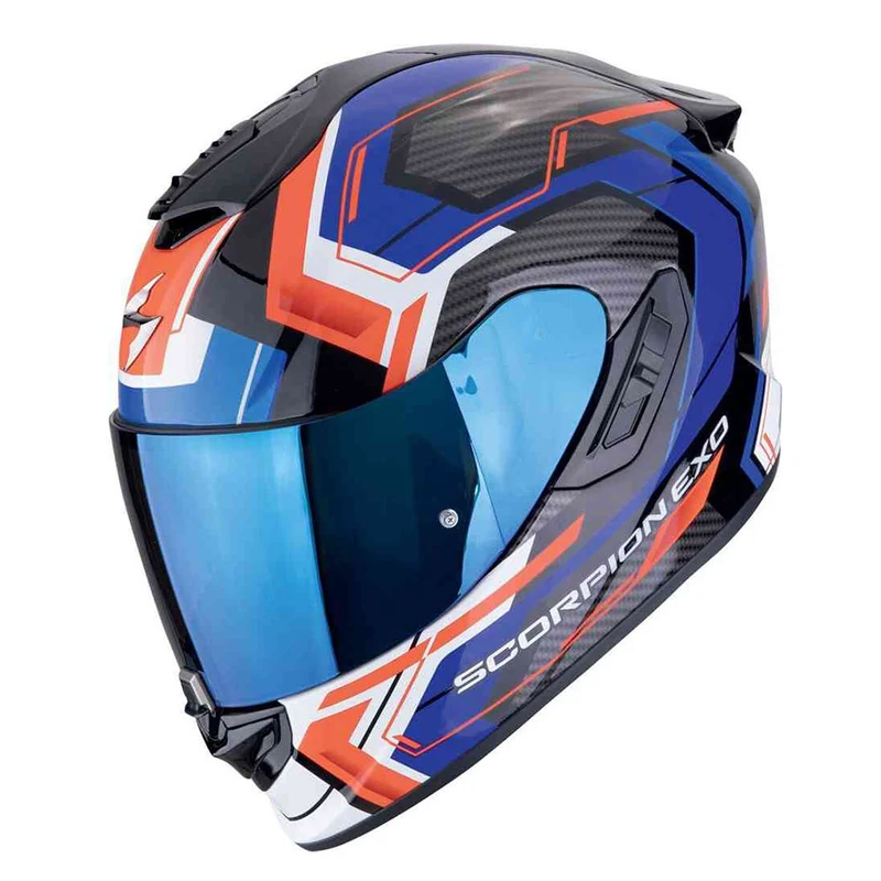 SCORPION EXO-1400 EVO AIR LINART INTEGRAL CASCO Negro-Azul Rojo