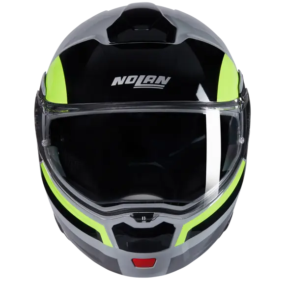 NOLAN N90-03 ROBOTO 346 modular motocicleta Casco Negro Gris Amarillo