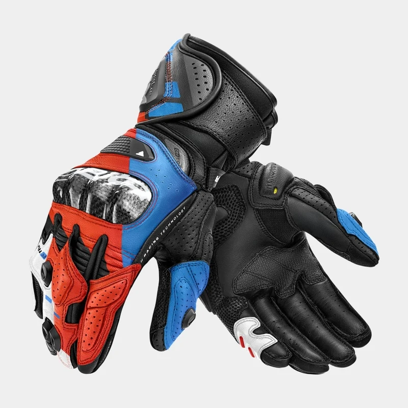 SHIMA RS-3 GUANTES DE MOTO HOMBRE NEGRO AZUL ROJO