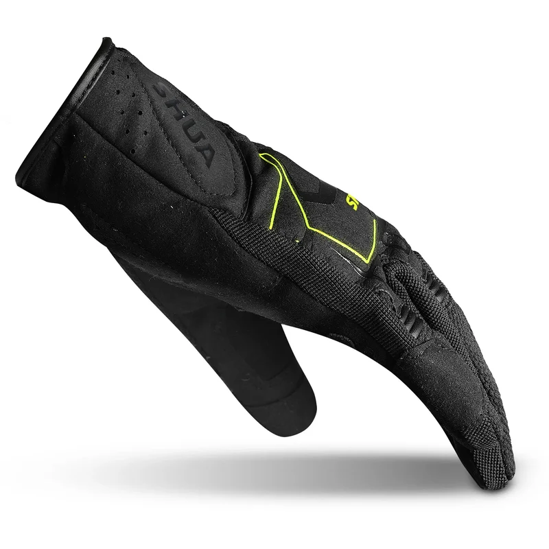 SHUA SEA BREEZE GUANTES DE MOTO DE HOMBRE NEGRO AMARILLO FLOU