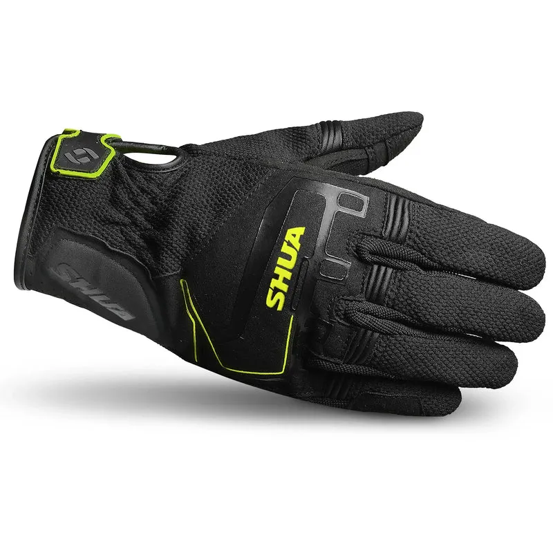 SHUA SEA BREEZE GUANTES DE MOTO DE HOMBRE NEGRO AMARILLO FLOU