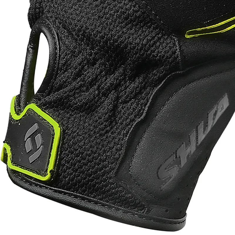 SHUA SEA BREEZE GUANTES DE MOTO DE HOMBRE NEGRO AMARILLO FLOU