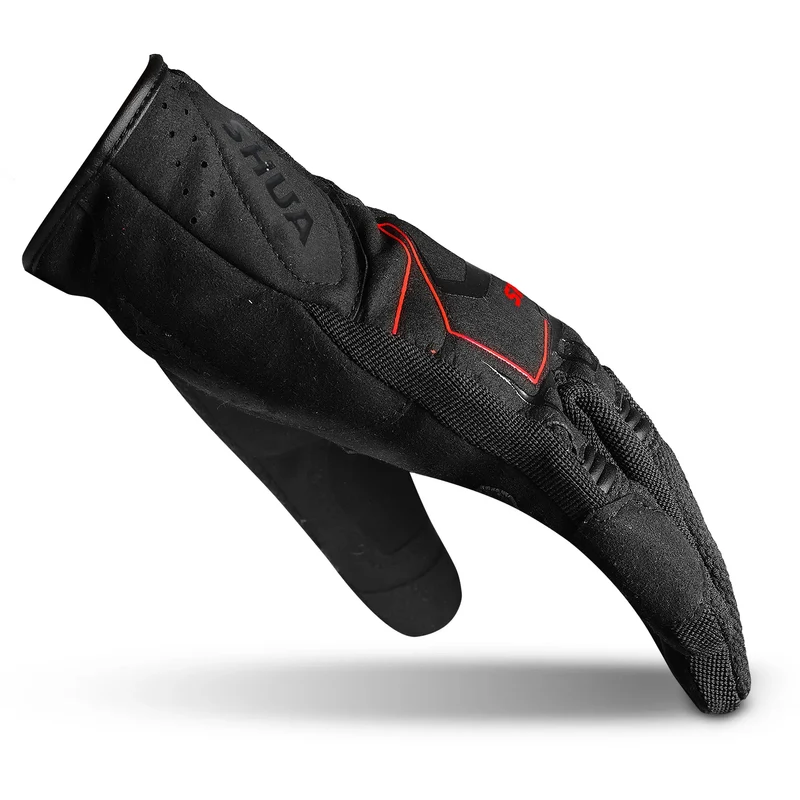 SHUA SEA BREEZE GUANTES DE MOTO DE HOMBRE NEGRO ROJO