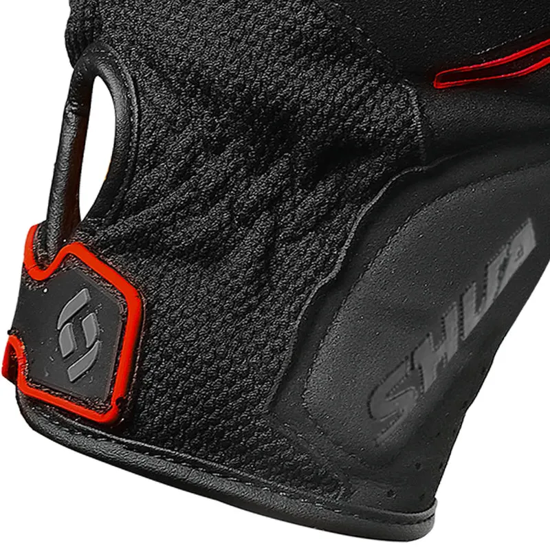 SHUA SEA BREEZE GUANTES DE MOTO DE HOMBRE NEGRO ROJO