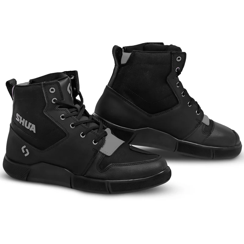 SHUA ODDIN URBANA BOTAS DE MOTO HOMBRE NEGRO GRIS