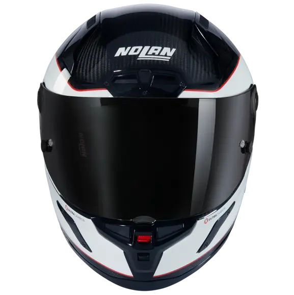 NOLAN X-804 RS ULTRA CARBON ASSO DI PICCHE 343 Integral Casco Bianco Rosso