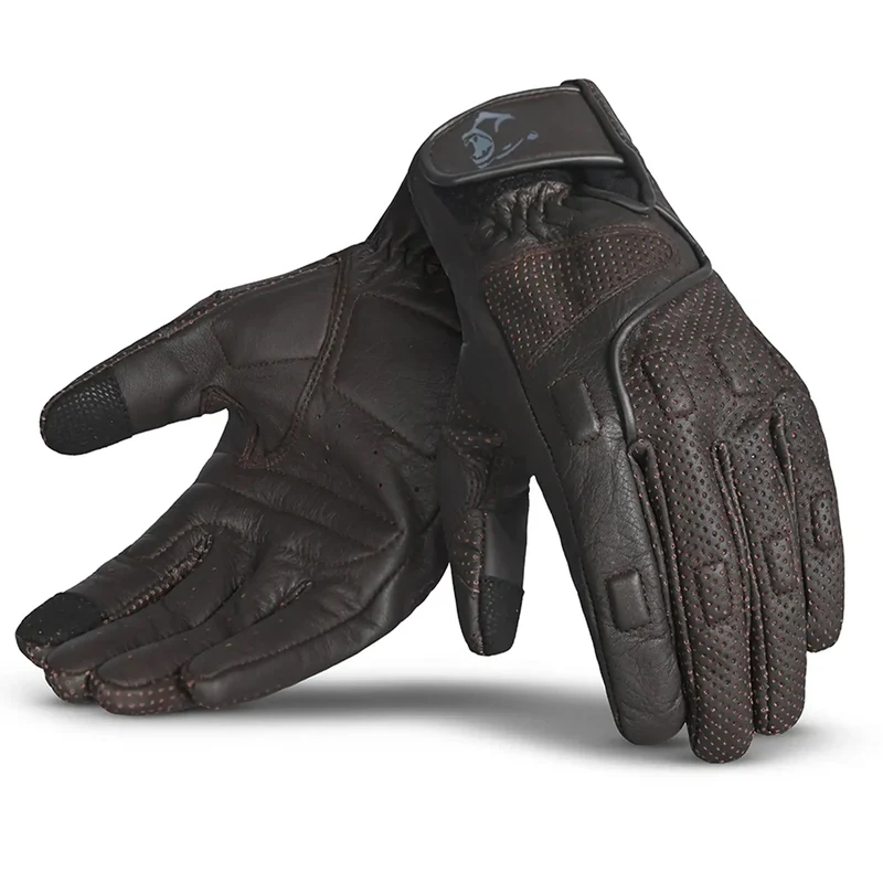 BELA APOLO GUANTES DE MOTO PIEL MARRON