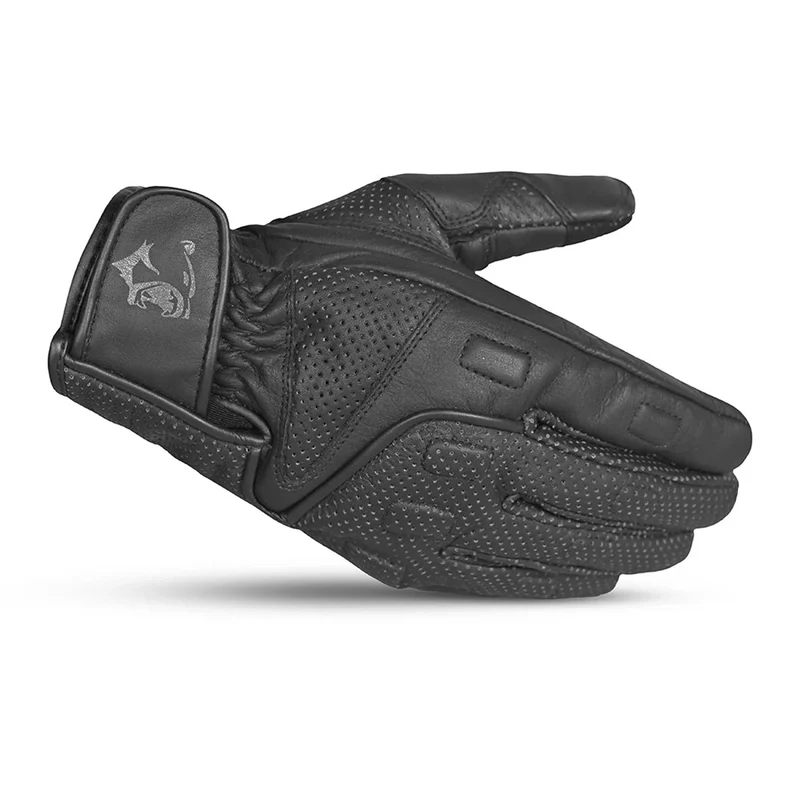 BELA APOLO GUANTES DE MOTO PIEL VERANO MUJER NEGRO