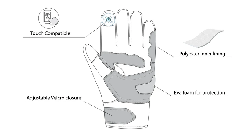 BELA BOMBER GUANTES DE MOTO DE CARRERAS DE MOTO NEGRO