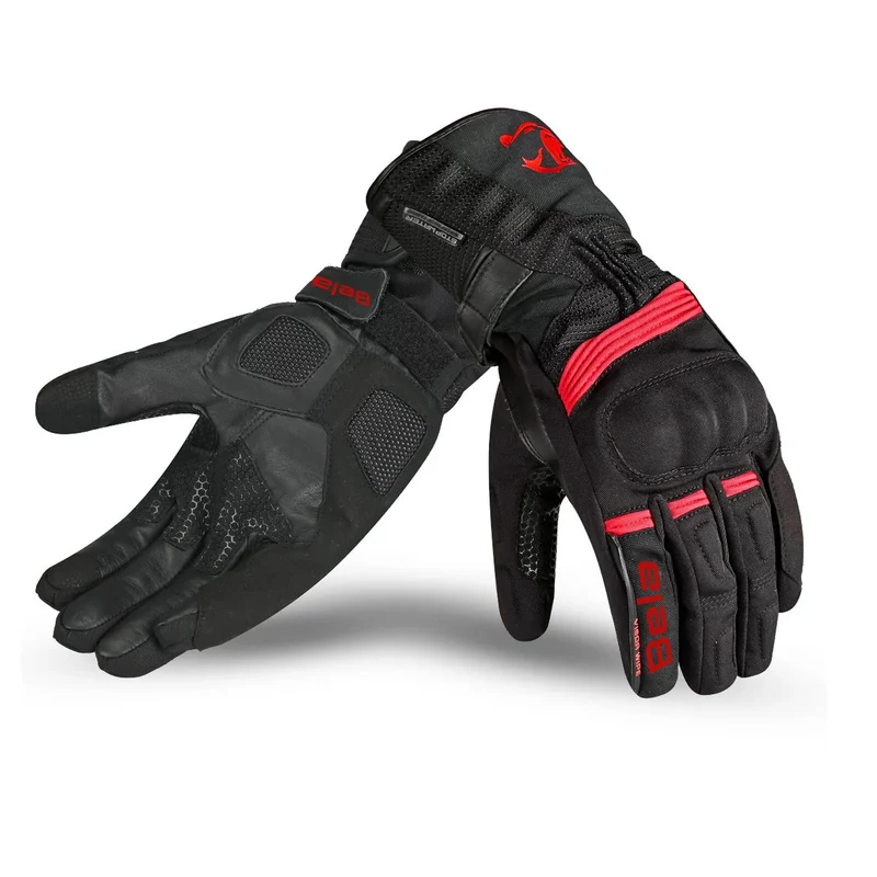 BELA STORM WINTER WP TEXTIL GUANTES DE MOTO NEGRO ROJO