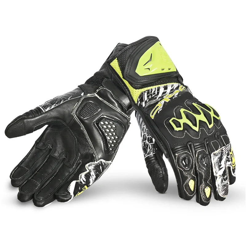 BELA ARMOUR PRO GUANTES DE MOTO NEGRO AMARILLO