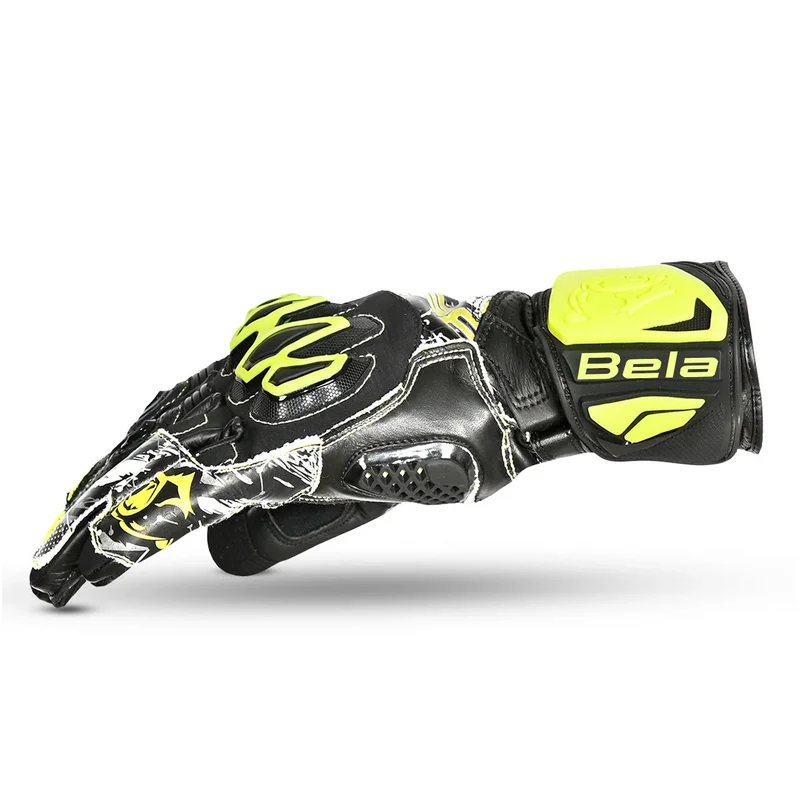 BELA ARMOUR PRO GUANTES DE MOTO NEGRO AMARILLO
