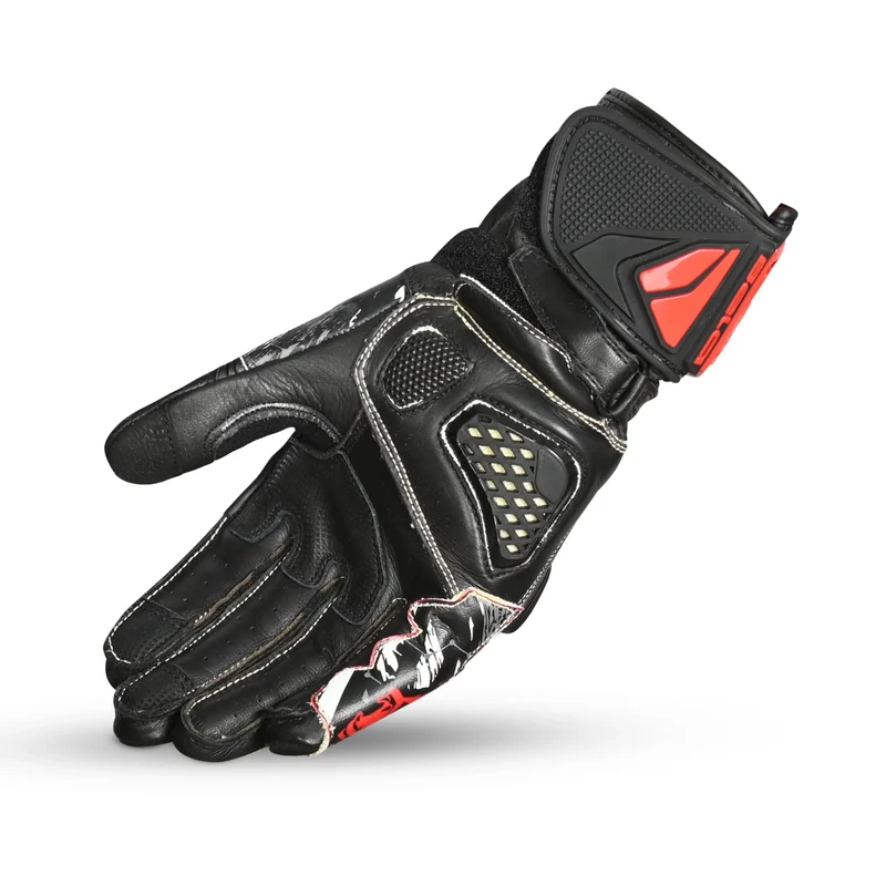 BELA ARMOUR PRO GUANTES DE MOTO NEGRO ROJO