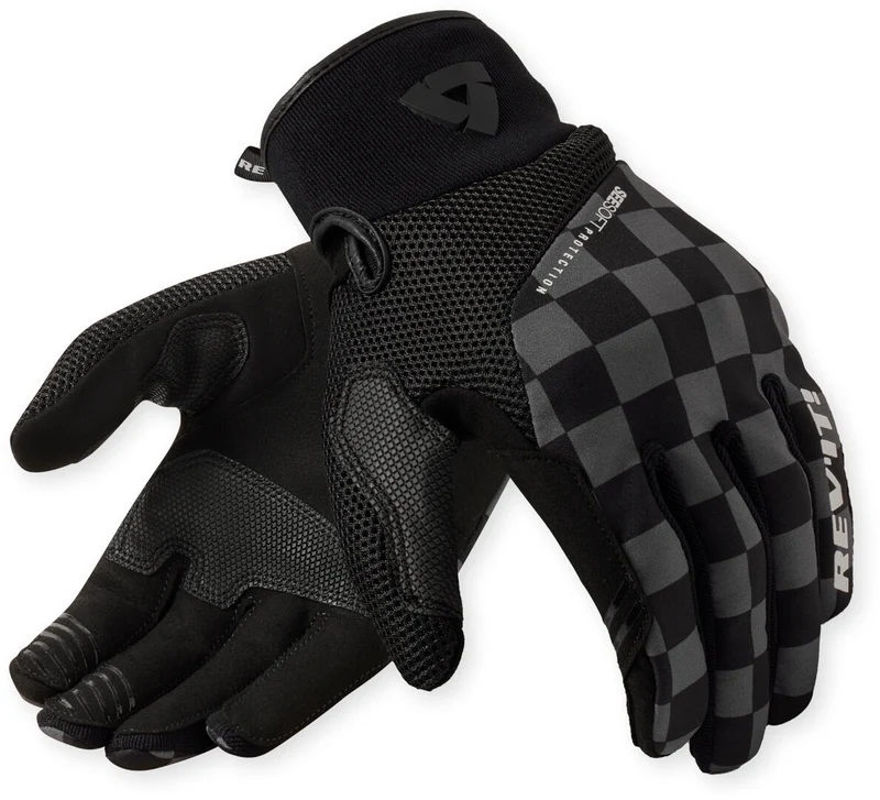 Revit Surge Chess Guantes de moto Negro/Gris