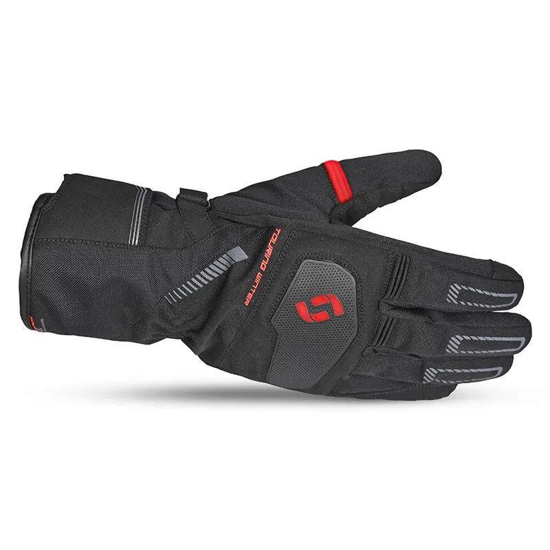 SHUA SNOW SEAL GUANTES DE MOTO INVERNO NEGRO ROJO