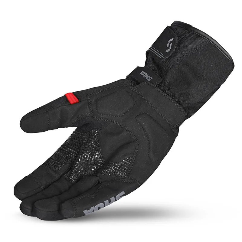 SHUA SNOW SEAL GUANTES DE MOTO INVERNO NEGRO ROJO