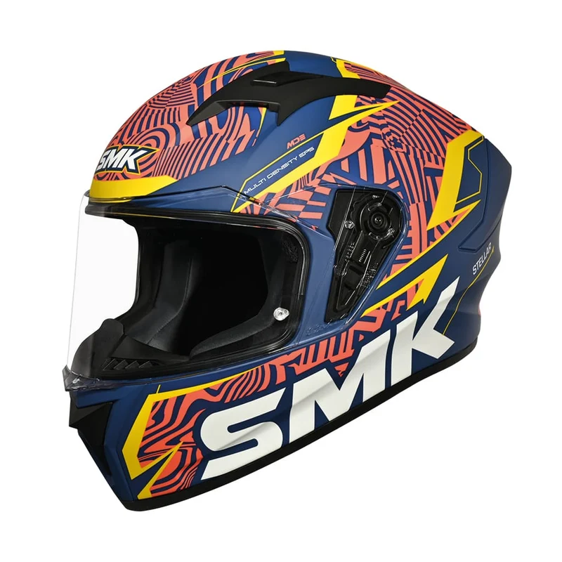 SMK STELLAR FURY MA534 Moto Integral Casco Decorado Mate