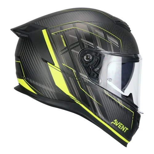 CGM 361 AVENT PRO SPORT Moto Integral Casco Amarillo Carbón Fluo Mate