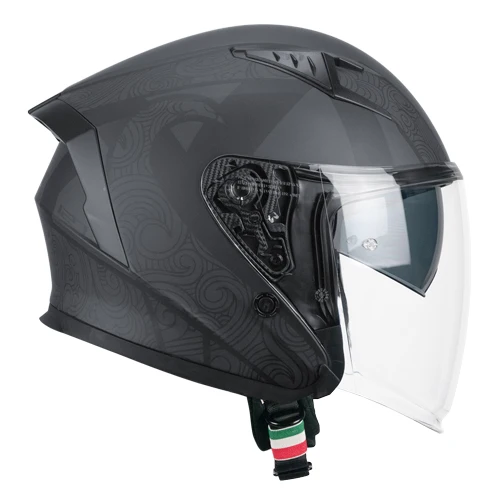 CGM 127S DEEP RUNE ABATIBLES CASCO JET NERO GRAFITE OPACO