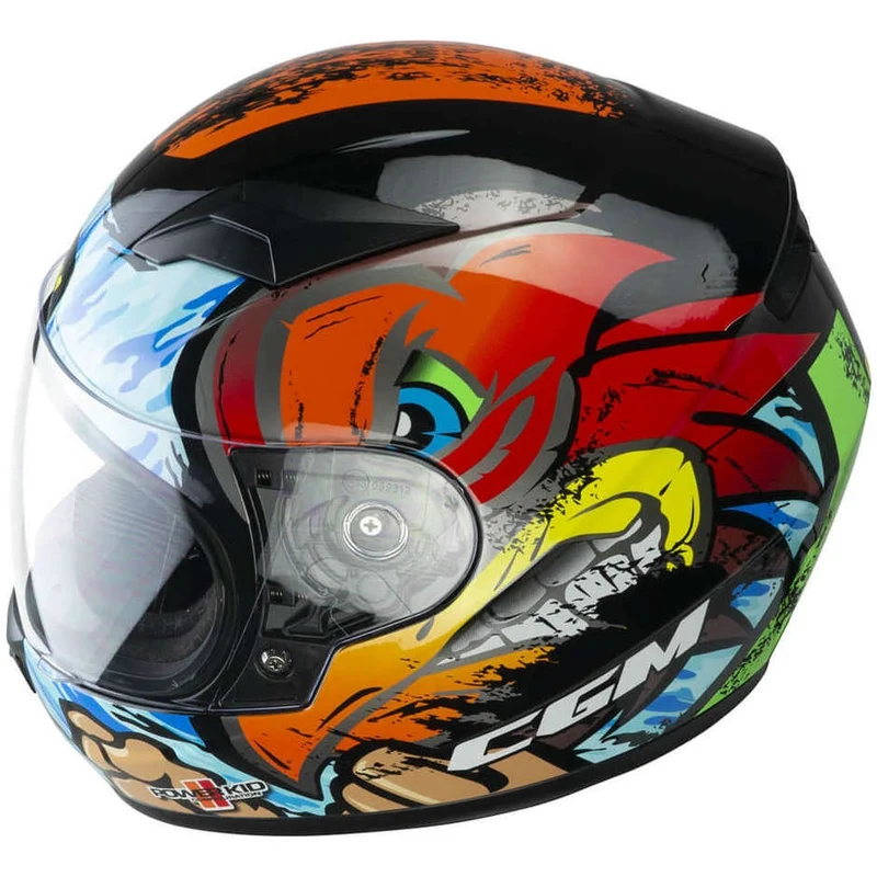 CGM - 265X LUCKY BOXER INTEGRAL CASCO Azzurro Rosso Verde