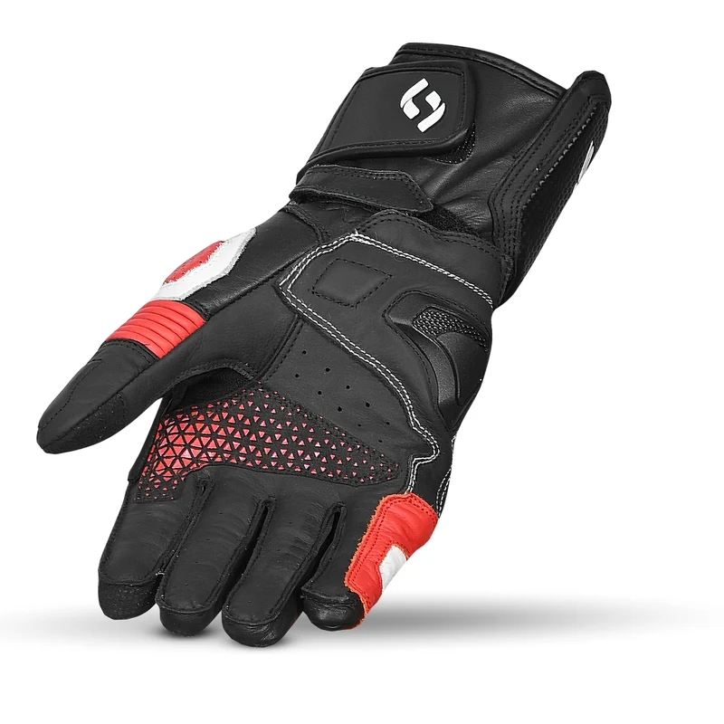 SHUA RANGER PRO GUANTES DE MOTO NEGRO ROJO BLANCO