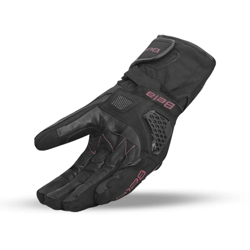 BELA FROST SHIELD GUANTES DE MOTO NEGRO BURDEOS BURGUNDY