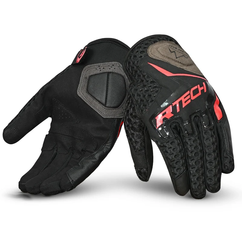 R-TECH RIDE PRO VERANO GUANTES DE MOTO HOMBRE ROJO