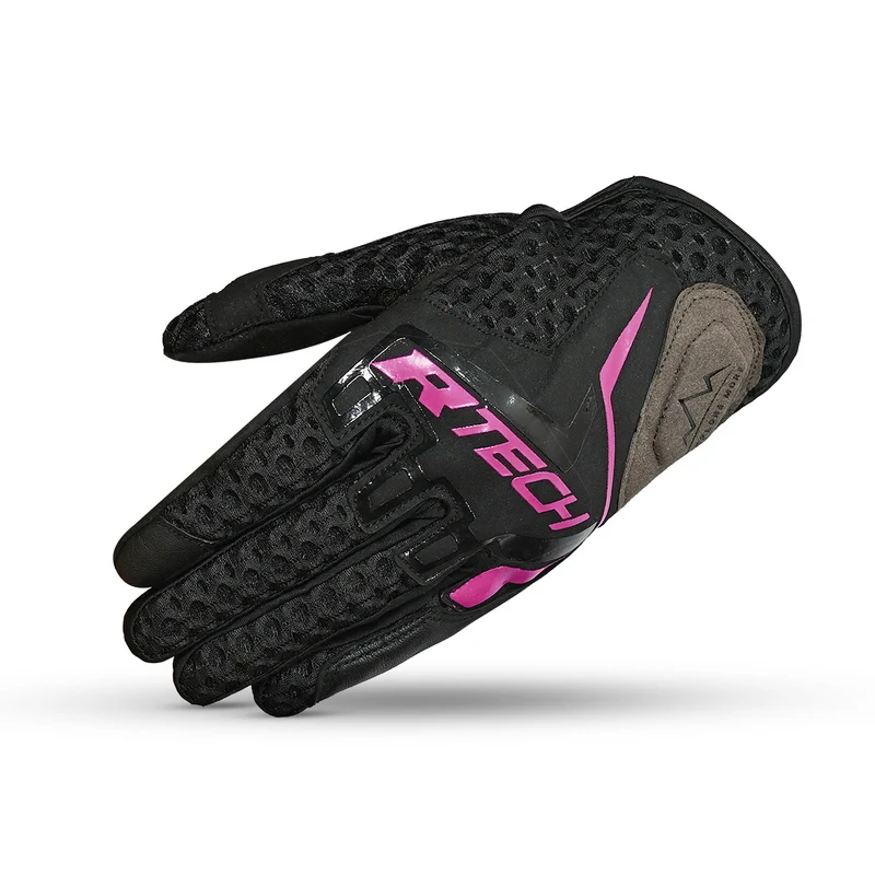 R-TECH RIDE PRO VERANO GUANTES DE MOTO MUJER NEGRO FUSCHIA