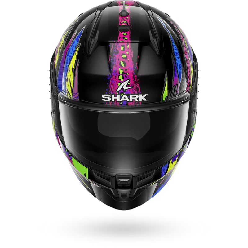 SHARK D-SKWAL 3 Fawn Casco Integral De Moto Negro Violeta Amarillo