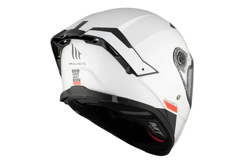 MT THUNDER 4 SV SOLID INTEGRAL CASCO DE MOTO A0 PERLA BRILLO