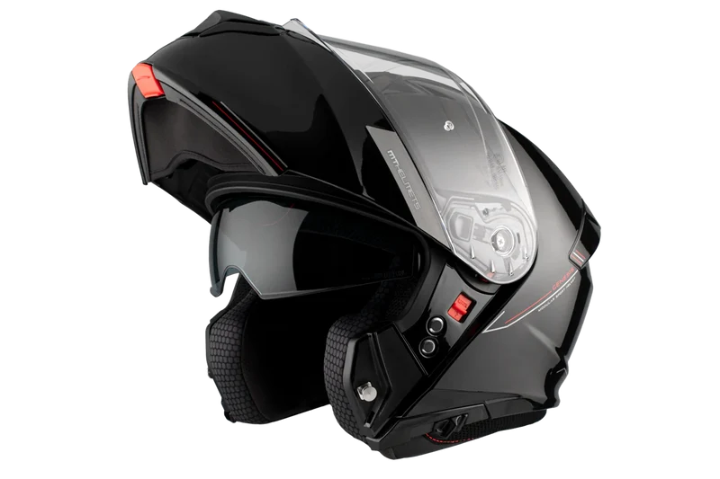 MT GENESIS SV SOLID TURISMO MODULAR CASCO DE MOTO A1 NEGRO BRILLO