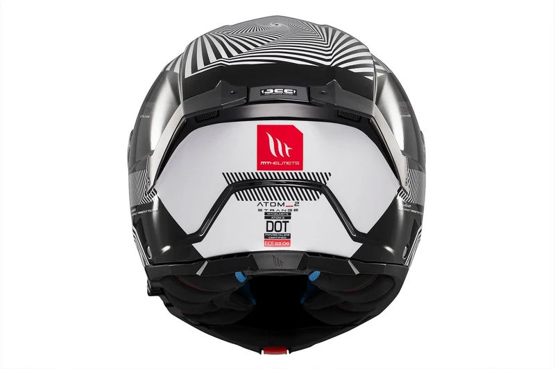 MT ATOM 2 STRANGE CON PARTE DELANTERA ABATIBLE MODULAR CASCO DE MOTO B2 BRILLANTE