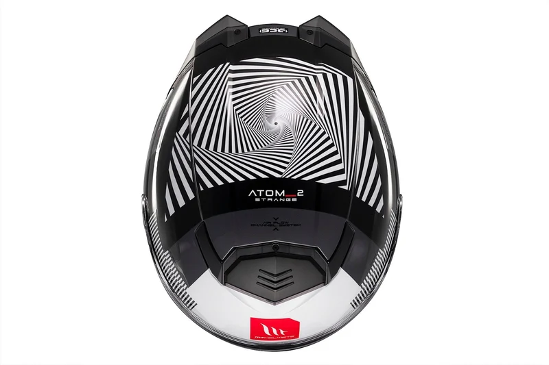 MT ATOM 2 STRANGE CON PARTE DELANTERA ABATIBLE MODULAR CASCO DE MOTO B2 BRILLANTE