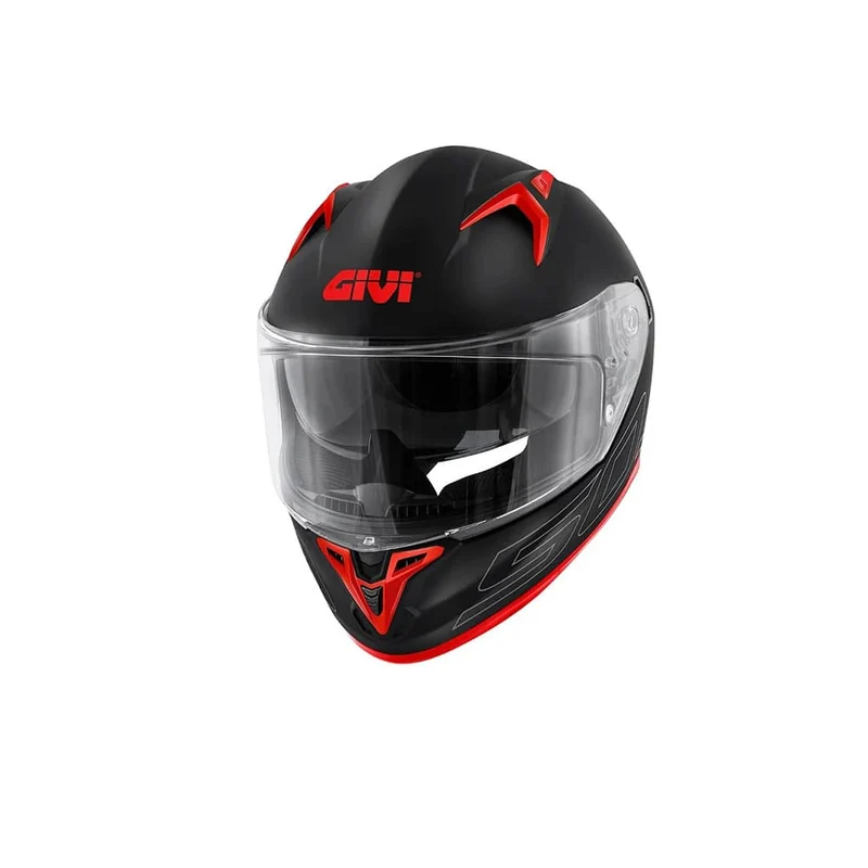 GIVI 50.9 ATOMIC BCRD CASCO INTEGRAL DEPORTIVO MOTOCICLETA NEGRO ROJO