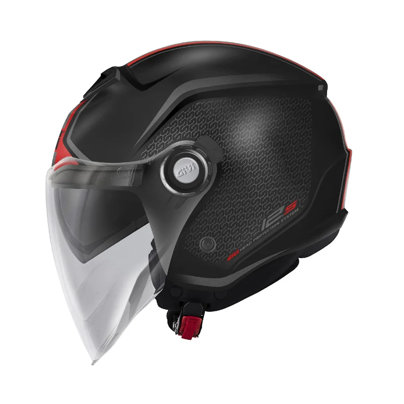 GIVI H125F THBR MOTO JET CASCOS NEGRO ROJO