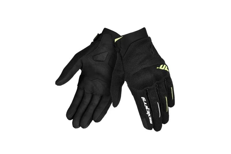 SEVENTY DEGREES SD-C40 ASPHALT GUANTE DE MOTO VERANO HOMBRE NEGRO AMARILLO FLUOR